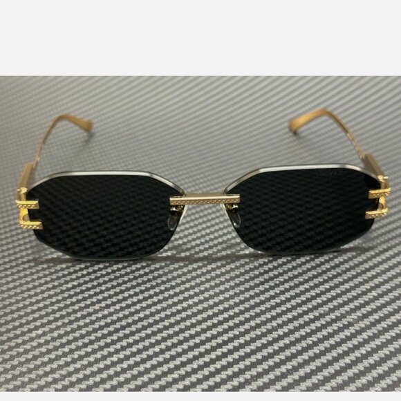VERSACE Gold Grey Women's 58 mm Sunglasses - Picture 3 of 5